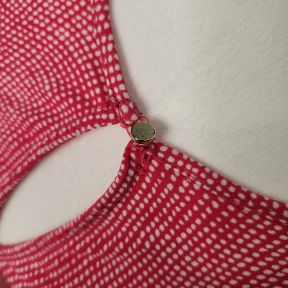 Liz Claiborne Short Sleeve Pink and White Top  Size Medium - Picture 6 of 6